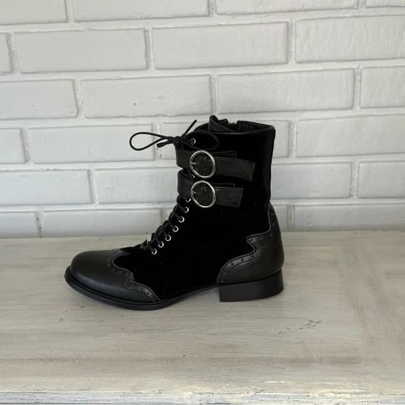 John Fluevog Black Women's Lace-Up Boots - Picture 13 of 16